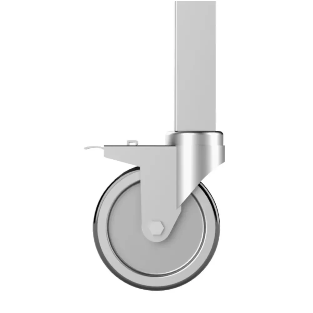 Стол металлический с двумя раковинами без полки 2800