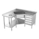 Стол из нержавеющей стали с мойкой 1500