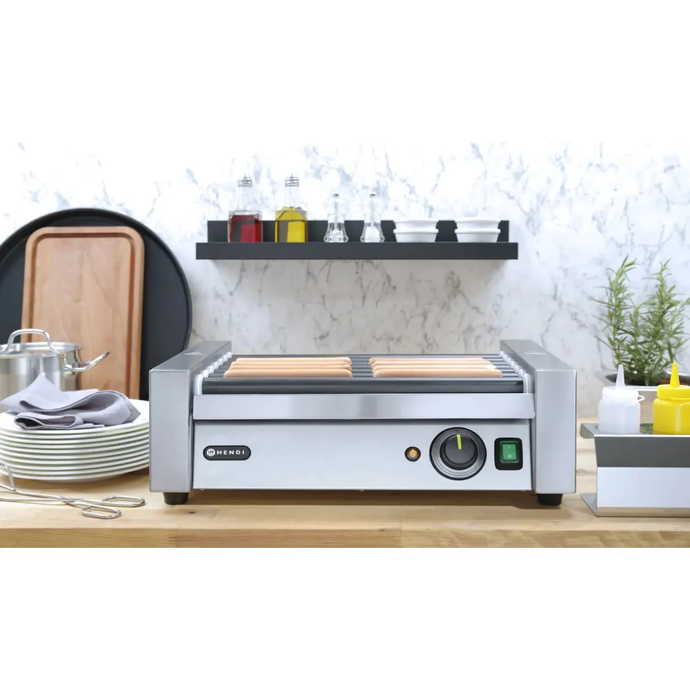 Гриль для хот-догов - 1 зона, 7 роликов