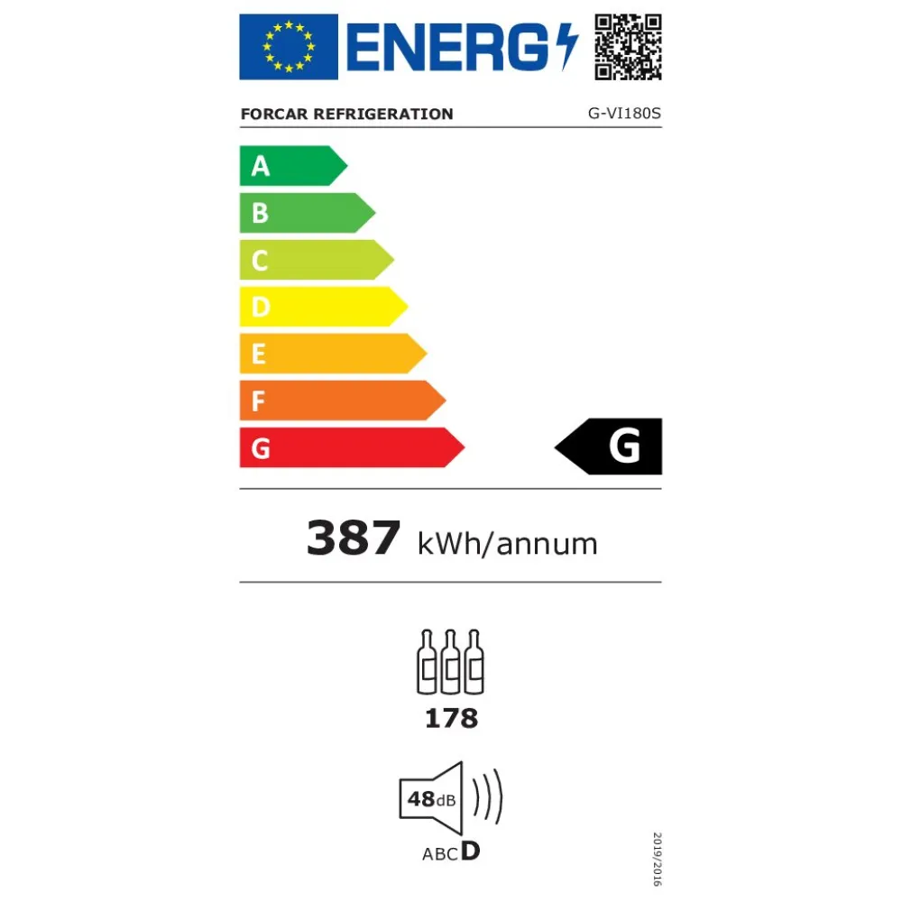 Винный шкаф - витрина Glass Line G-VI180S