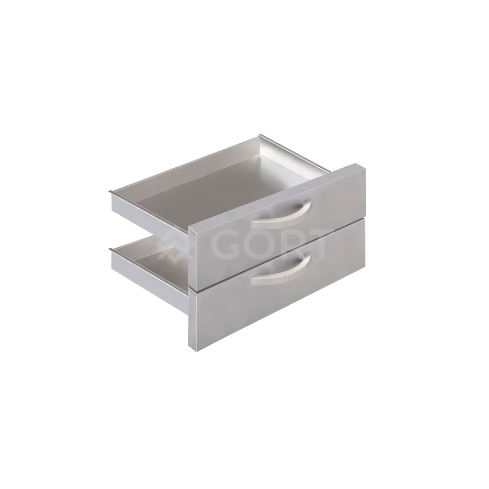 Выдвигающиеся 2 ящика GN2/1-100mm, 800