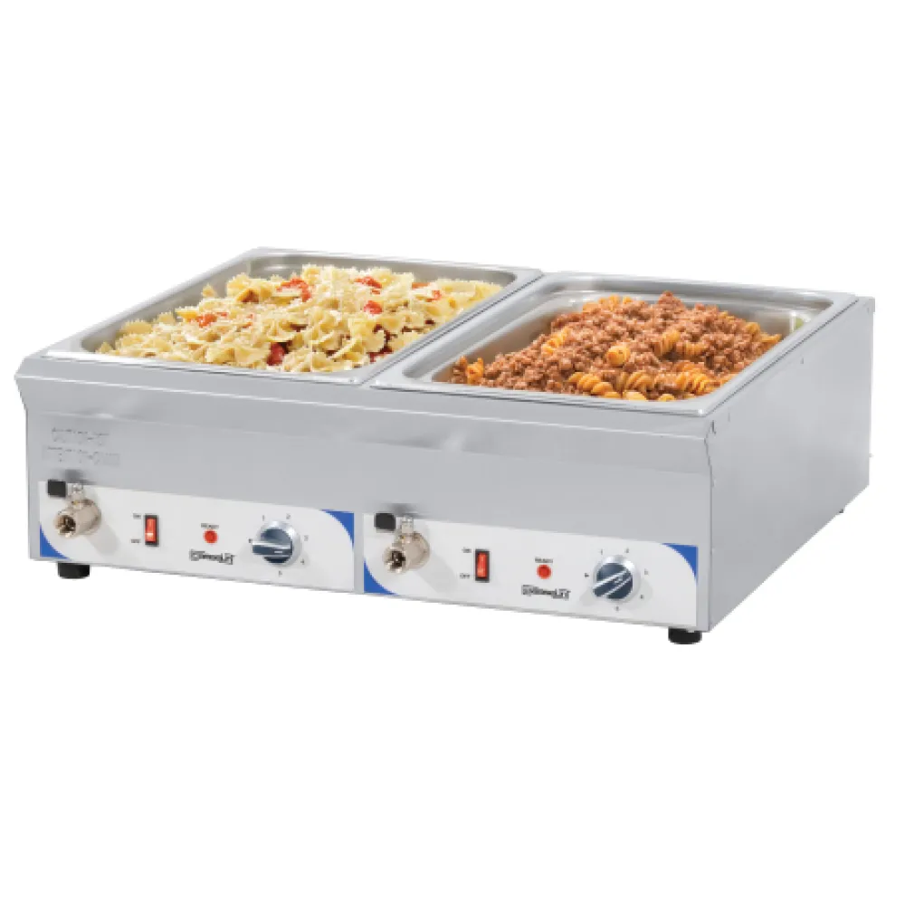 Горячий мармит 2 GN1/1 - 100mmс двумя сливными кранами