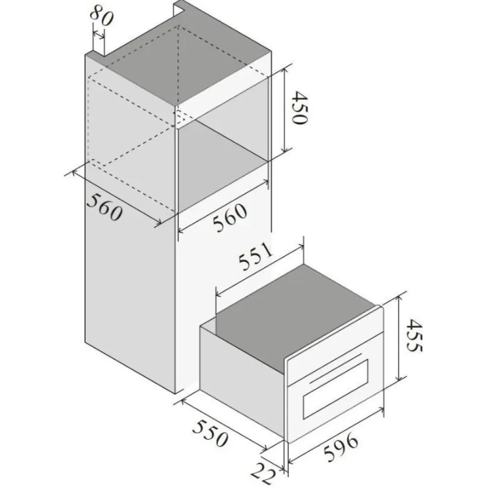 Встраиваемая камера шоковой заморозки Ilve BC645SNTC 40L