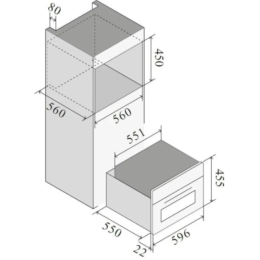 Встраиваемая камера шоковой заморозки Ilve BC645STC 40L