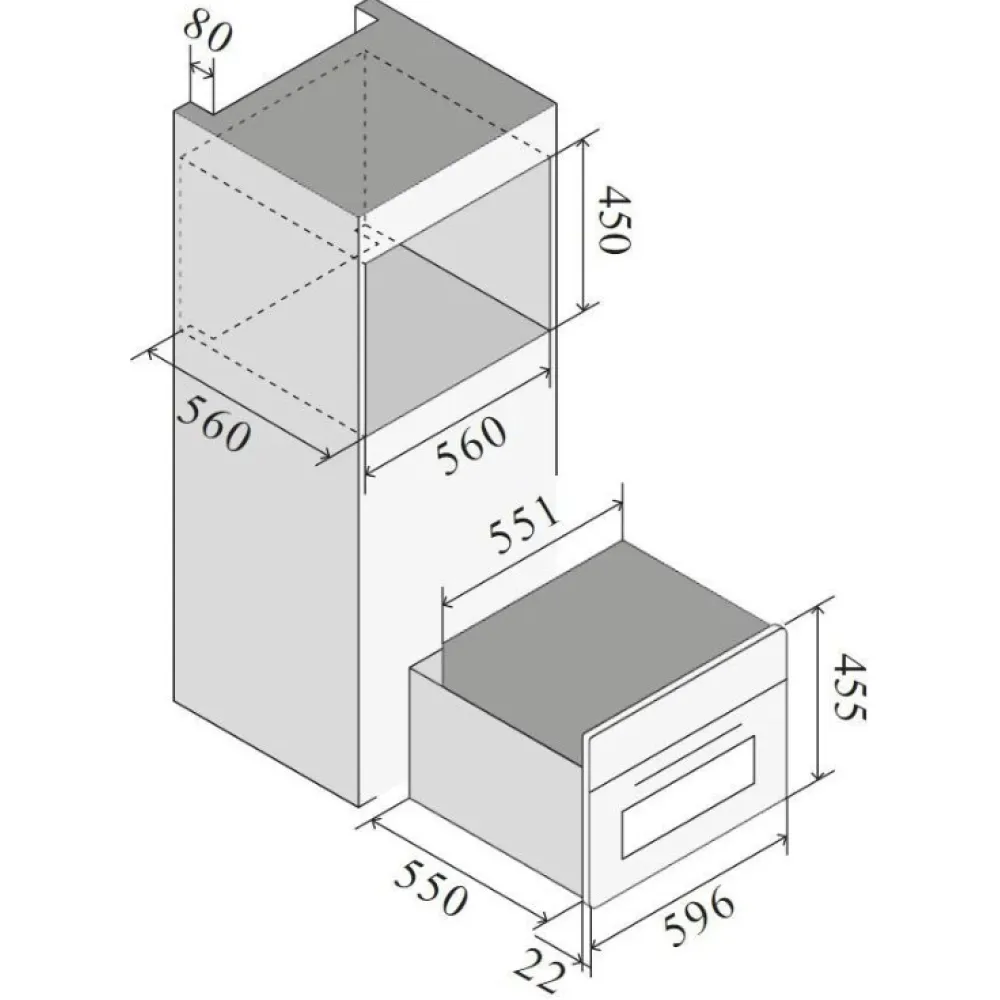 Встраиваемая камера шоковой заморозки Ilve BC645SLTC 40L