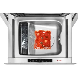 Встраиваемая вакуумная упаковочная машина из глянцевого черного закаленного стекла 60 см Ilve VM615S