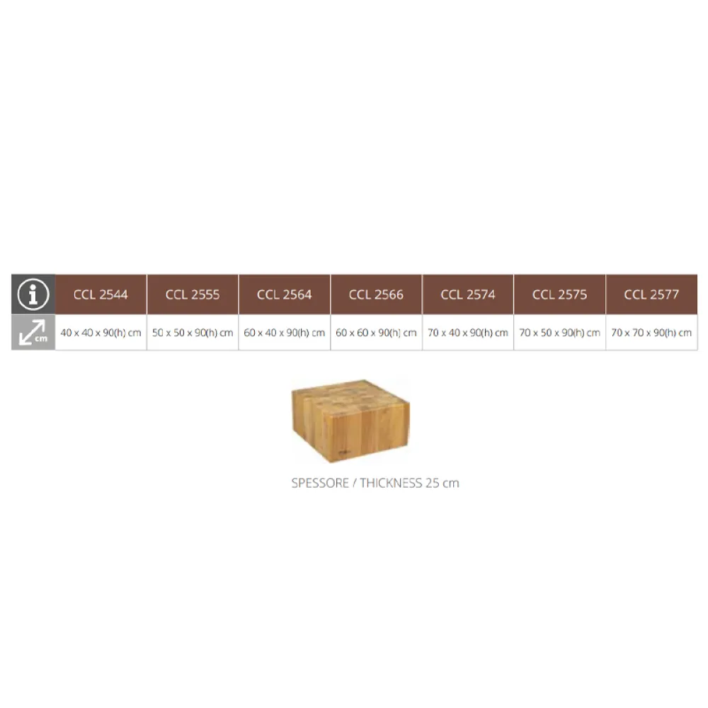 Блок для разделки мяса 25, 70x50 cm CCL2575