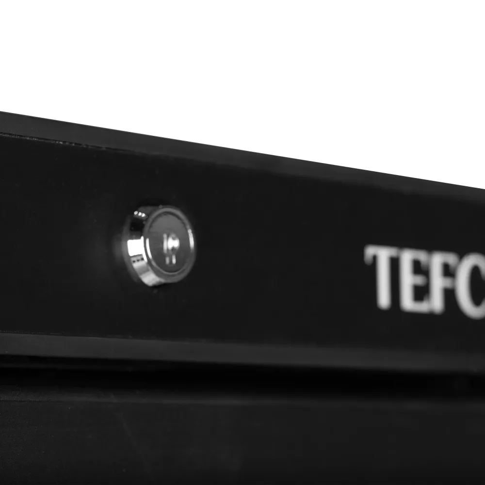 Морозильник UF 340 литров со стеклянными дверями, чёрная