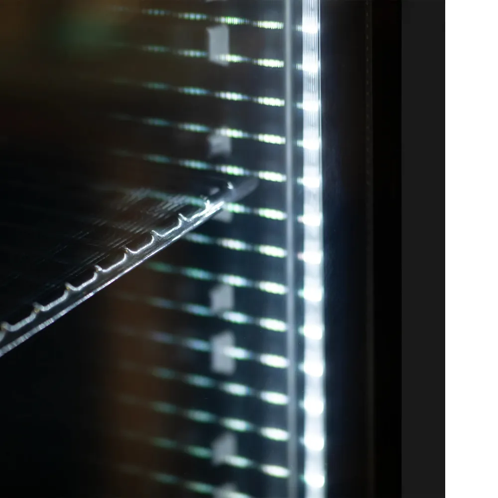 Морозильник UF 340 литров со стеклянными дверями, чёрная