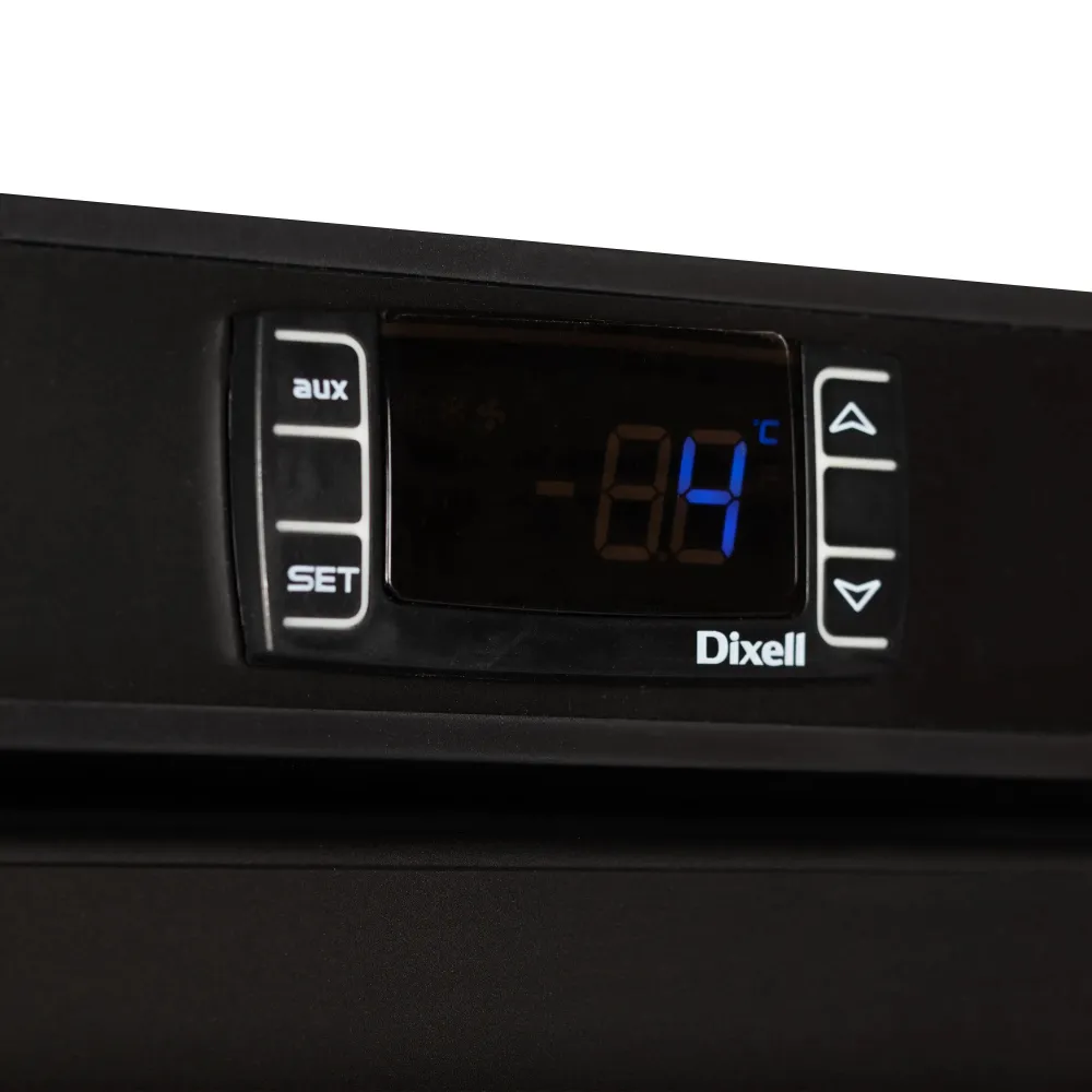 Морозильник UF 340 литров со стеклянными дверями, чёрная