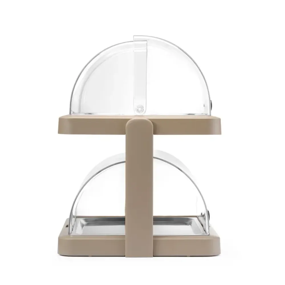 Эстетичный холодный мармит с роллетной крышкой 480×355×(В)480 мм, бежевый