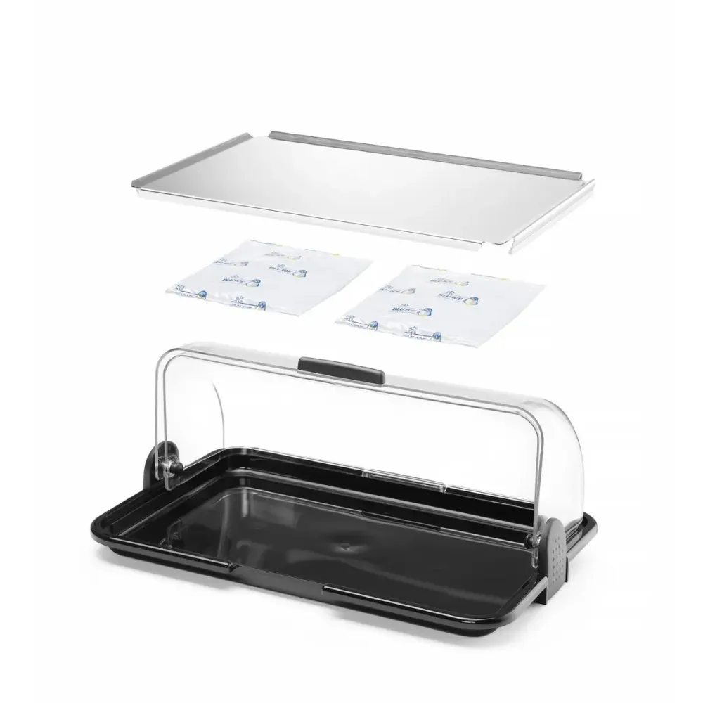 Двухфункциональная небольшая витрина типа «rolltop»