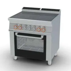 Электрическая плита с духовкой, 4 керамические конфорки CFVC4-78ET/V