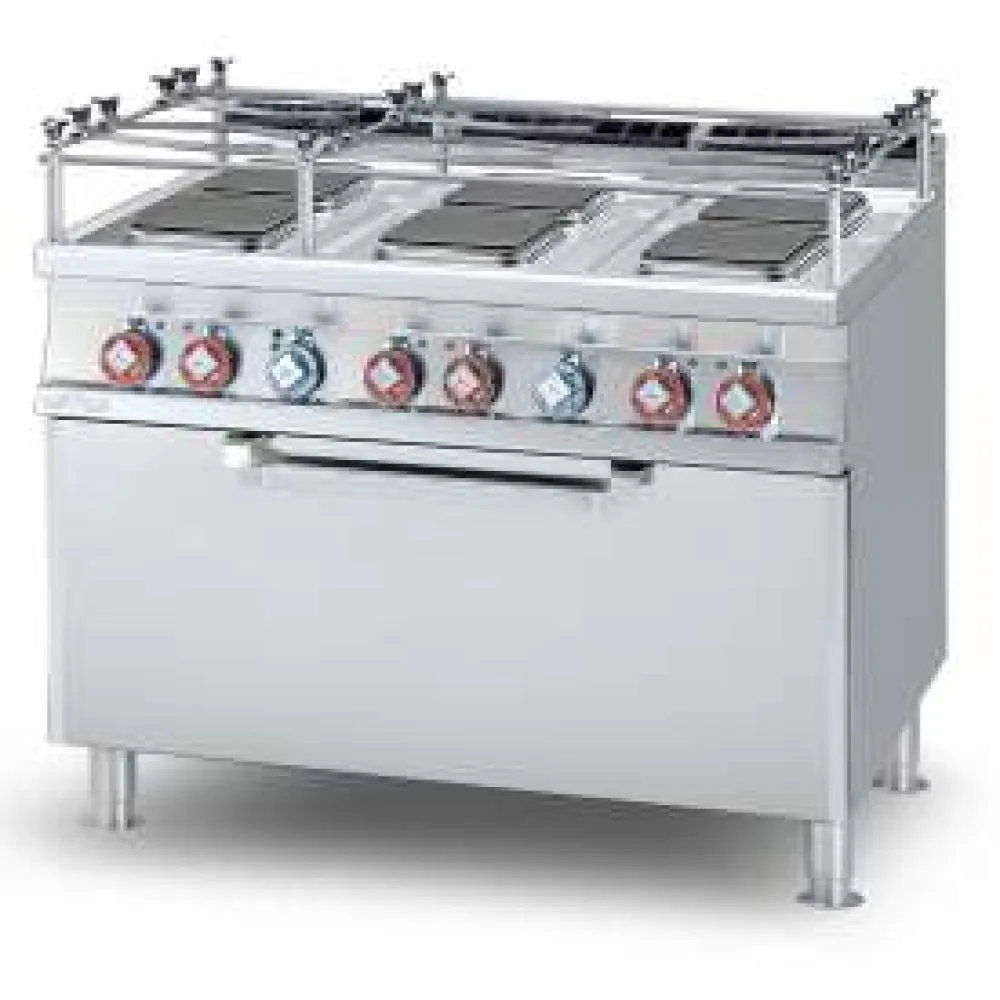 Электрическая плита с духовкой, 6 квадратных конфорок CFQ6-712ETX (08661233X)