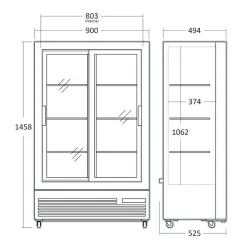 Холодильная витрина 302L DC287SLBC