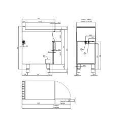 Индукционная плита с нейтральным шкафом Touch Screen 70 PCI-74ETT
