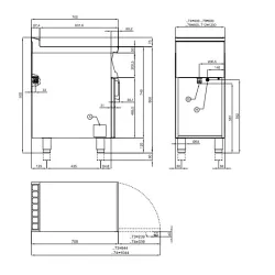 Электрический гриль с полкой Touch Screen 70 CWK-74ETT