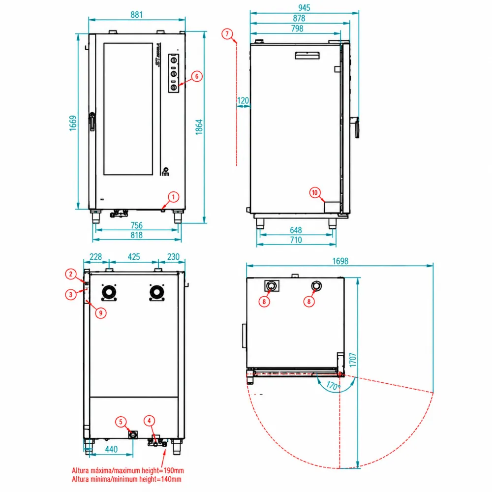 Кондитерская печь FM industrial STB 616 M T