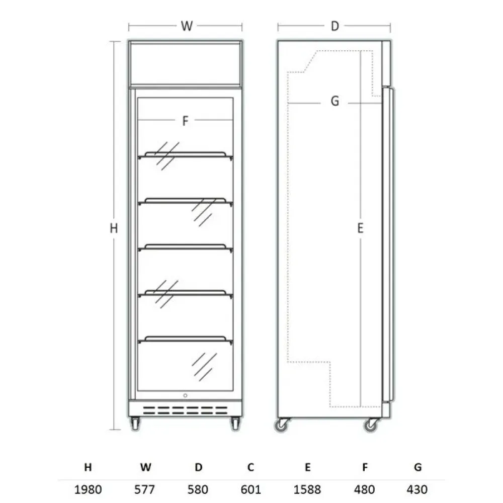 Холодильная витрина SCANDOMESTIC 263111DCC420BWD