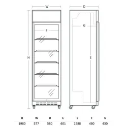 Холодильная витрина 386 л DCC420BWD