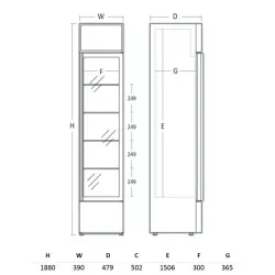 Холодильная витрина 160 л DCC217BWD