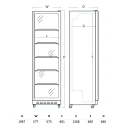 Холодильная витрина 361 л DC426BGD