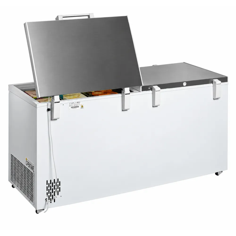 Морозильный ларь с крышкой из нержавеющей стали, 565 л (FR606S SL)