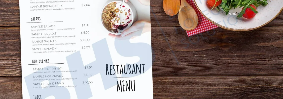 Меню ресторана