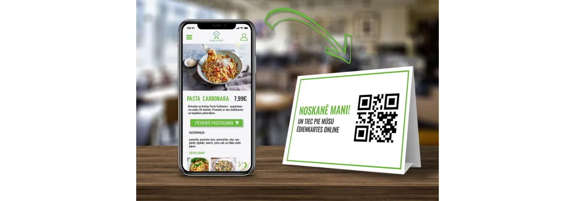 Меню ресторана с QR-кодом