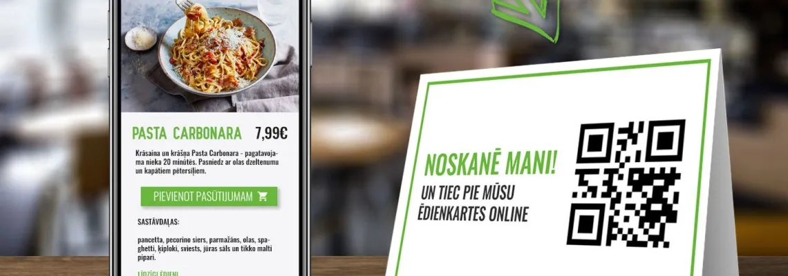 Меню ресторана с QR-кодом