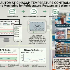 Автоматический контроль температуры для HACCP: удалённый мониторинг холодильников, морозильных камер и складских помещений
