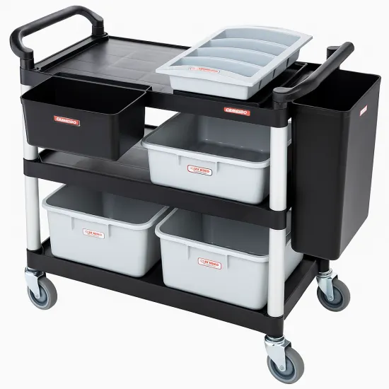 Универсальная тележка для сервиса из полипропилена – модульная комплектация