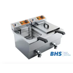 Двойная фритюрница с краном - 2 x 8 л