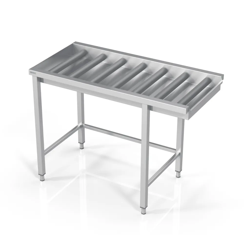 Стол к посудомойке с длинными роликами 2400