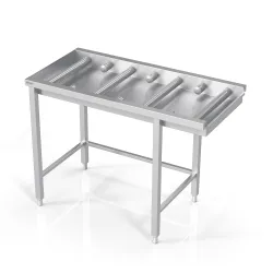 Стол к посудомойке с короткими и длинными роликами 1900