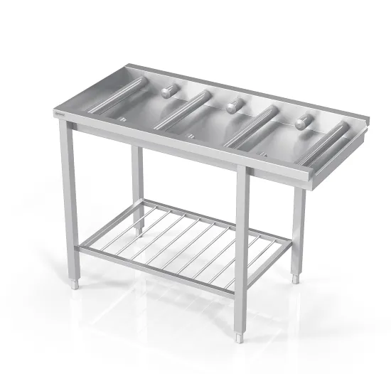 Стол с решеткой большие/ маленькие ролики