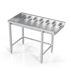 Стол к посудомойке с короткими роликами 1600