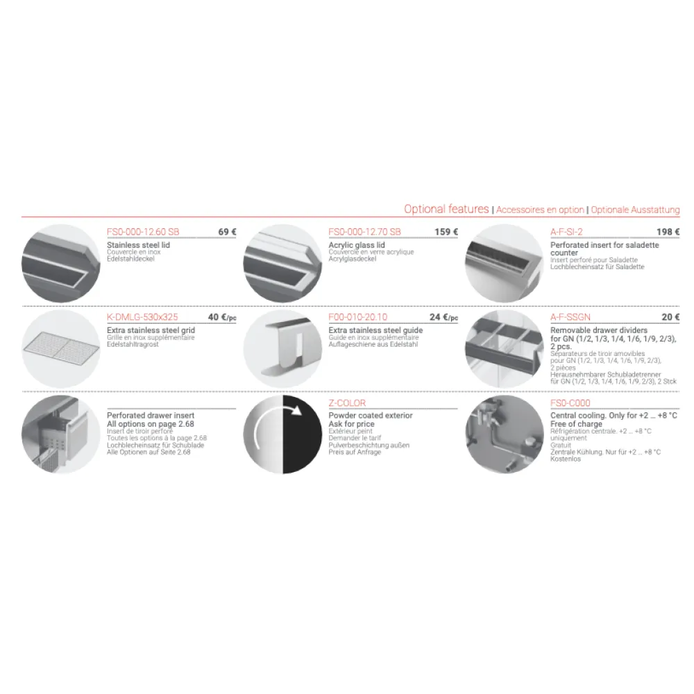 Холодильный саладет-прилавок P101 940 мм