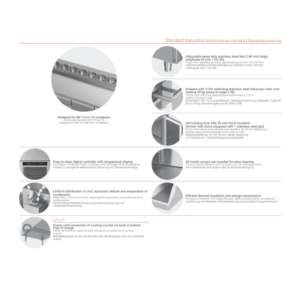 Холодильный саладет-прилавок P101 940 мм