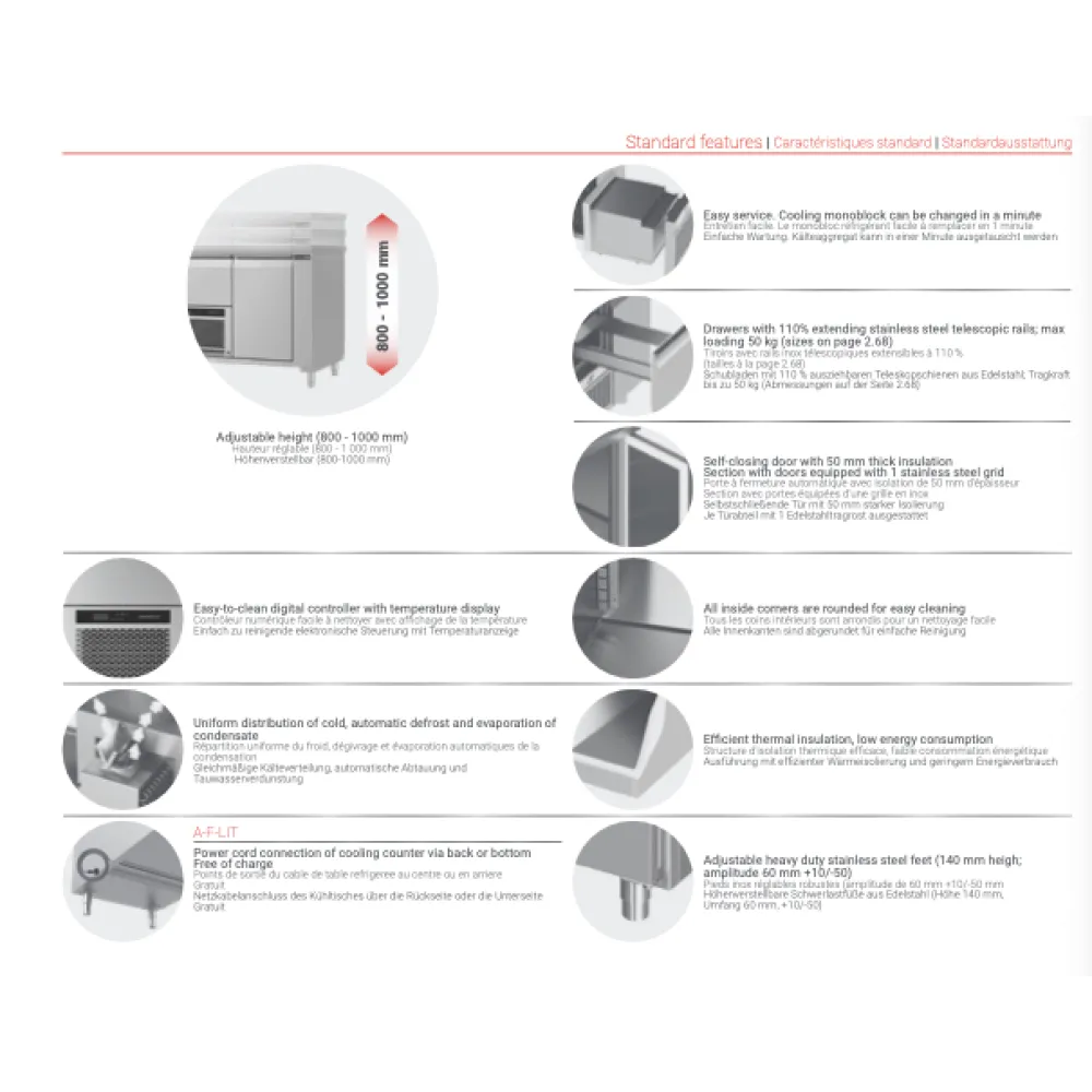 Холодильный стол с подъемным механизмом P303 1920 мм