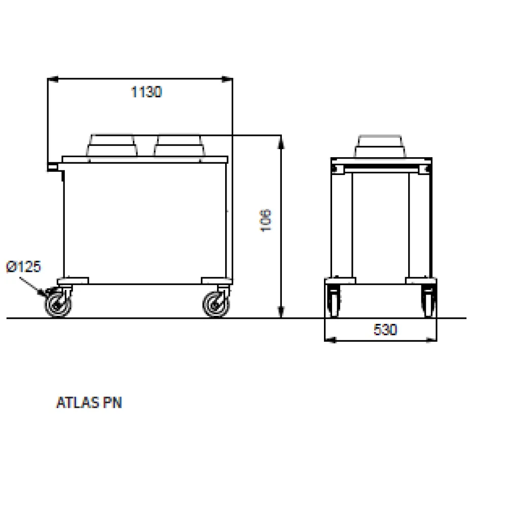 ТЕЛЕЖКА ДЛЯ РАЗДАЧИ ТАРЕЛОК ATLAS PN 28