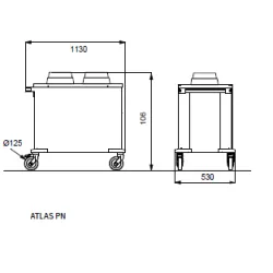 ТЕЛЕЖКА ДЛЯ ПОДАЧИ ТАРЕЛОК ATLAS PN 18