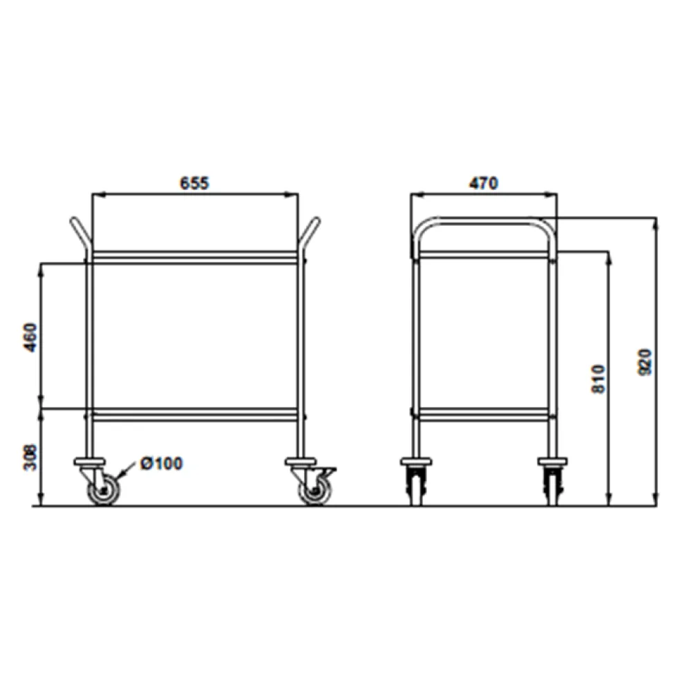СЕРВИРОВОЧНАЯ ТЕЛЕЖКА HIRA 500 М3