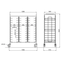 ТЕЛЕЖКА ДЛЯ ПОДНОСОВ TRAY 36