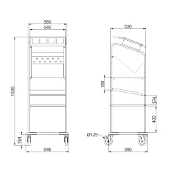 МОДУЛЬ ДЛЯ СТОЛОВЫХ ПРИБОРОВ, ПОДНОСОВ, СТАКАНОВ И ХЛЕБА OMNIA PP-TRP