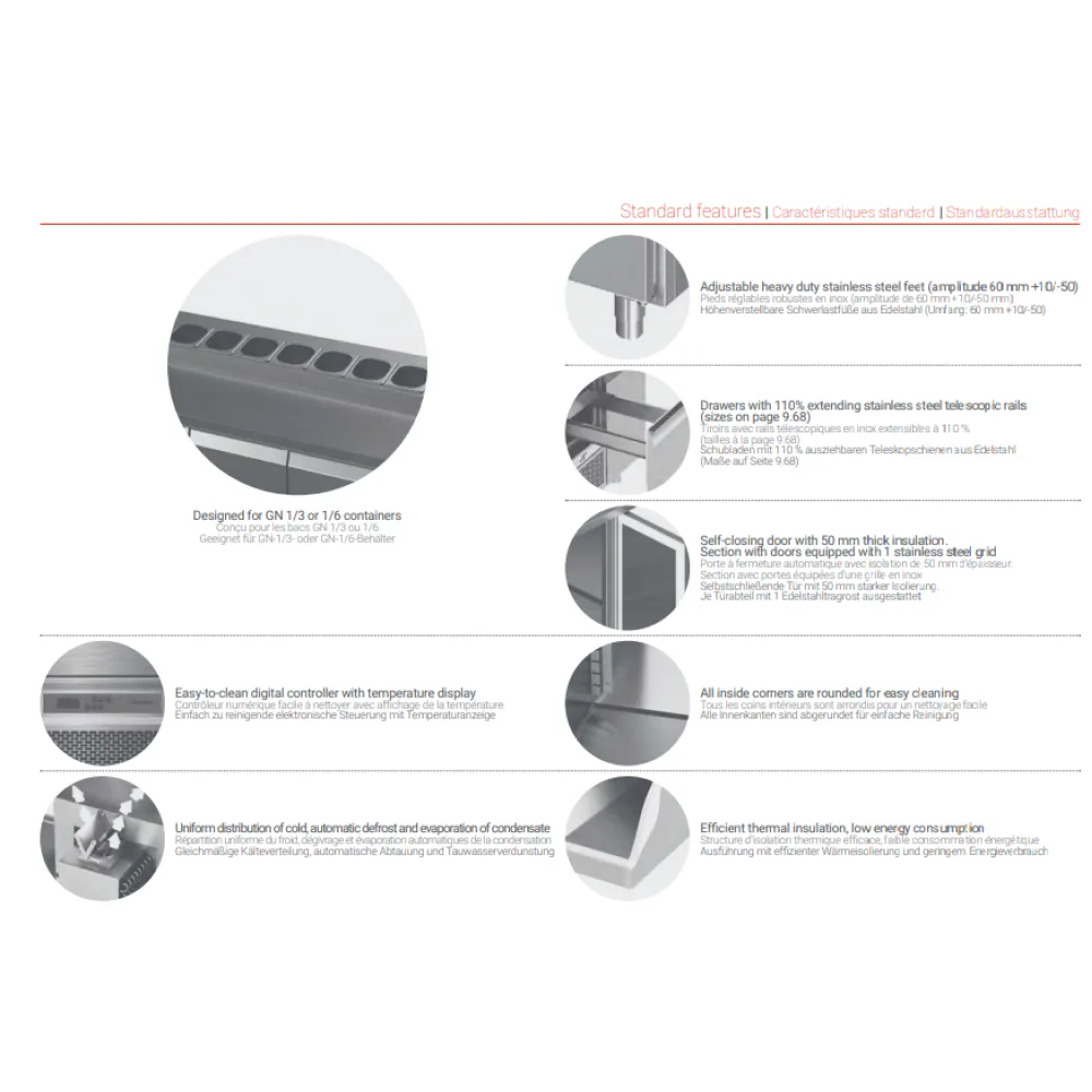 Стол-саладетта P446 2130 мм
