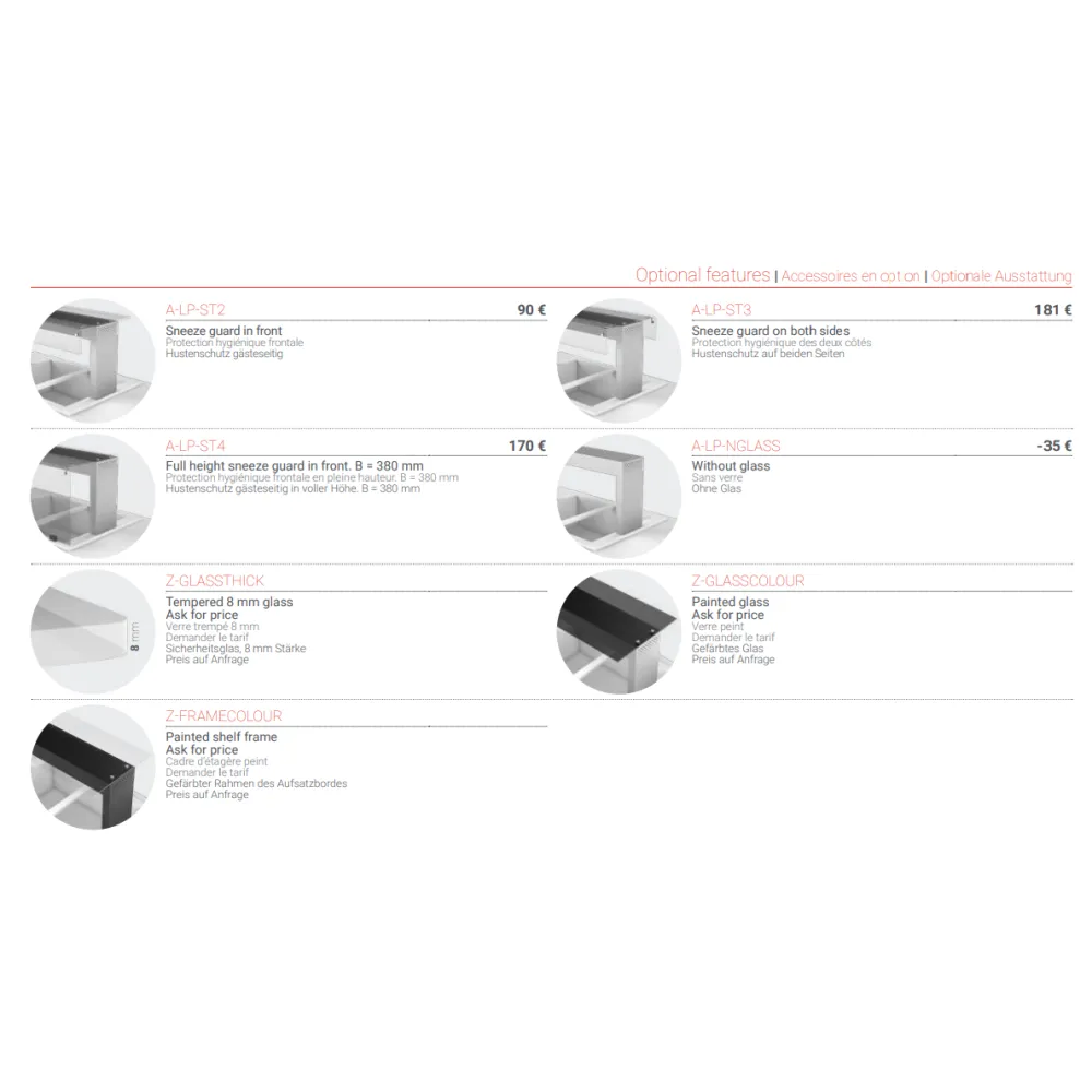 Полка с подогревом для буфета 743 mm