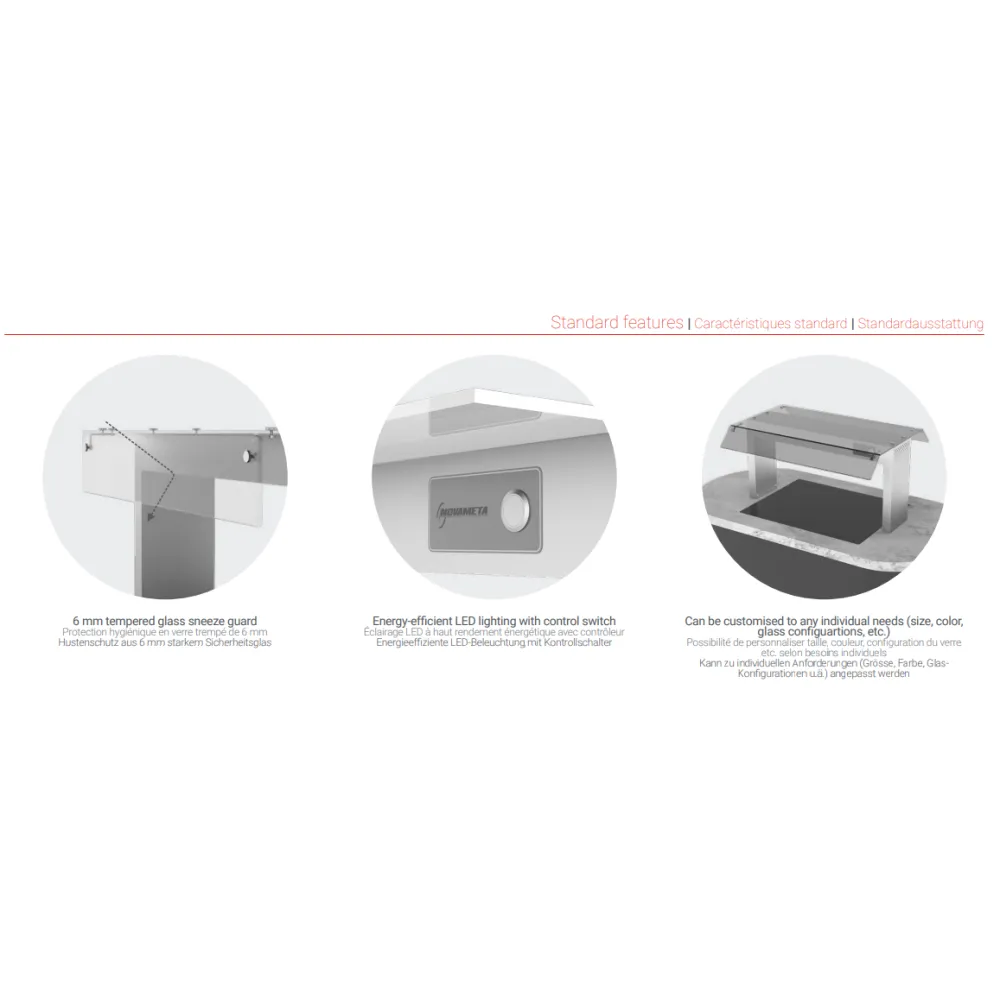 Полка с LED освещением для буфета 1718 mm