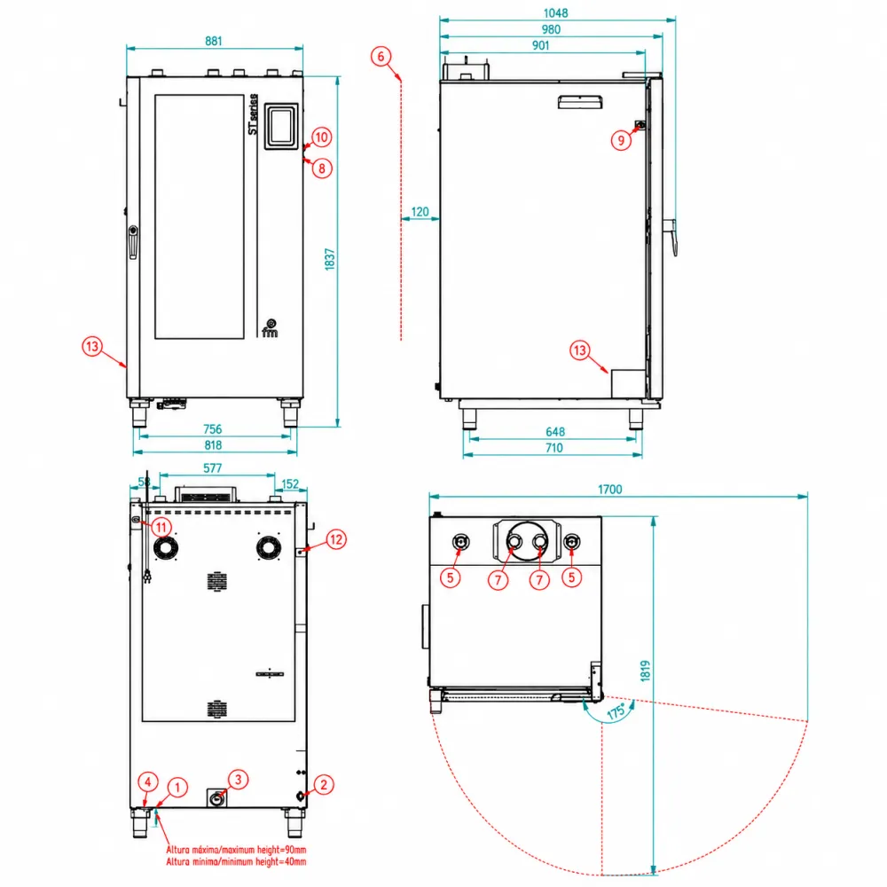 Газовая кондитерская печь FM industrial STB 616 V7 T GAS