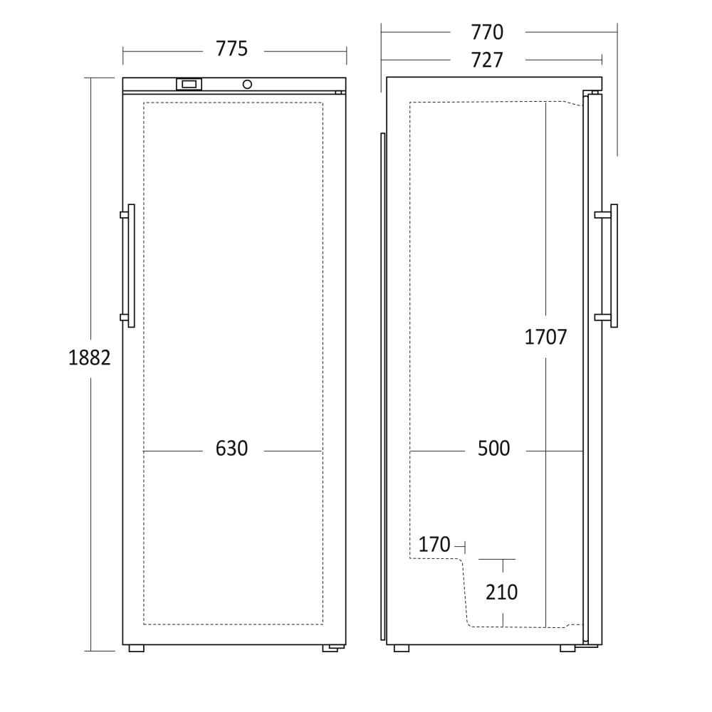 Xолодильник 510L GUR 590 W (31318510000GUR590WB)